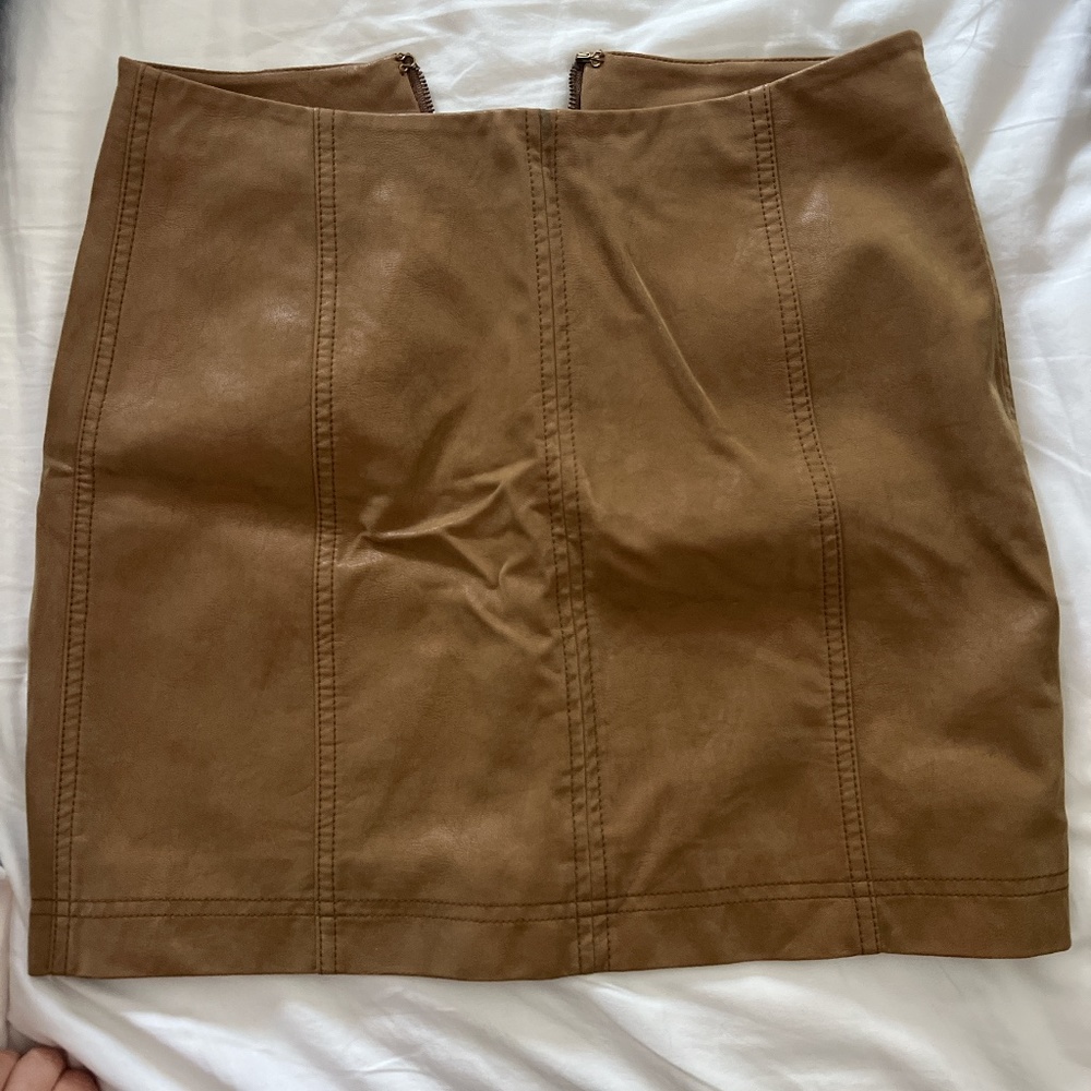 Free People leather skirt